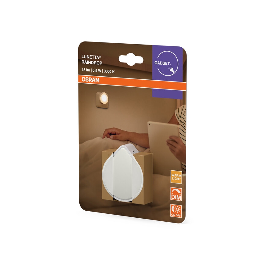 Osram - Lámpara nocturna LED regulable para enchufe LUNETTA LED/0,5W/230V