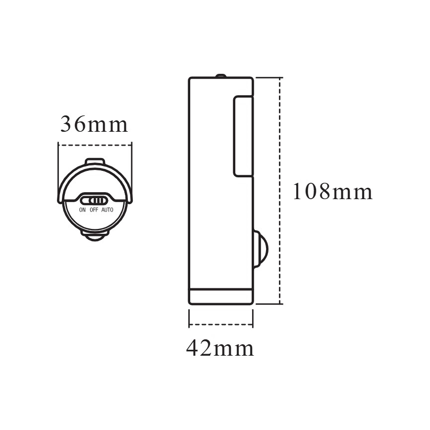 Osram - Lámpara orientativa LED con sensor NIGHTLUX LED/0,35W/3xAAA IP54 plateada