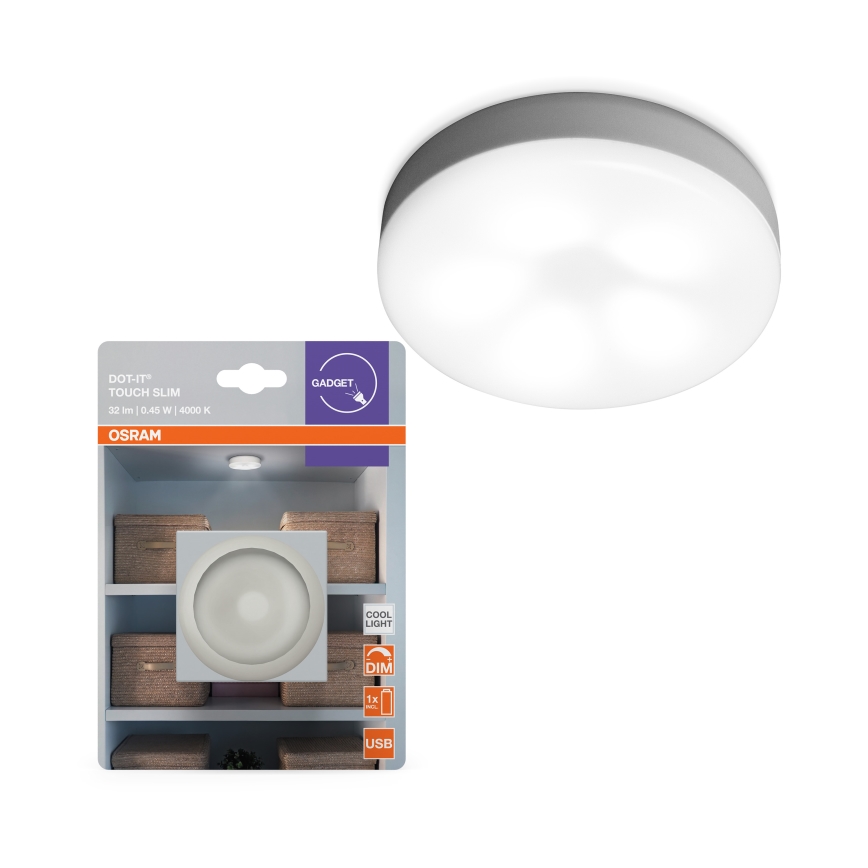 Osram - Luz orientativa LED regulable DOT-IT LED/0,45W/5V 500 mAh blanca