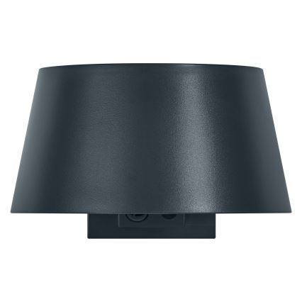 Osram - Aplique solar de pared LED con sensor ENDURA STYLE LED/10,1W/4,2V 2000 mAh IP54 antracita