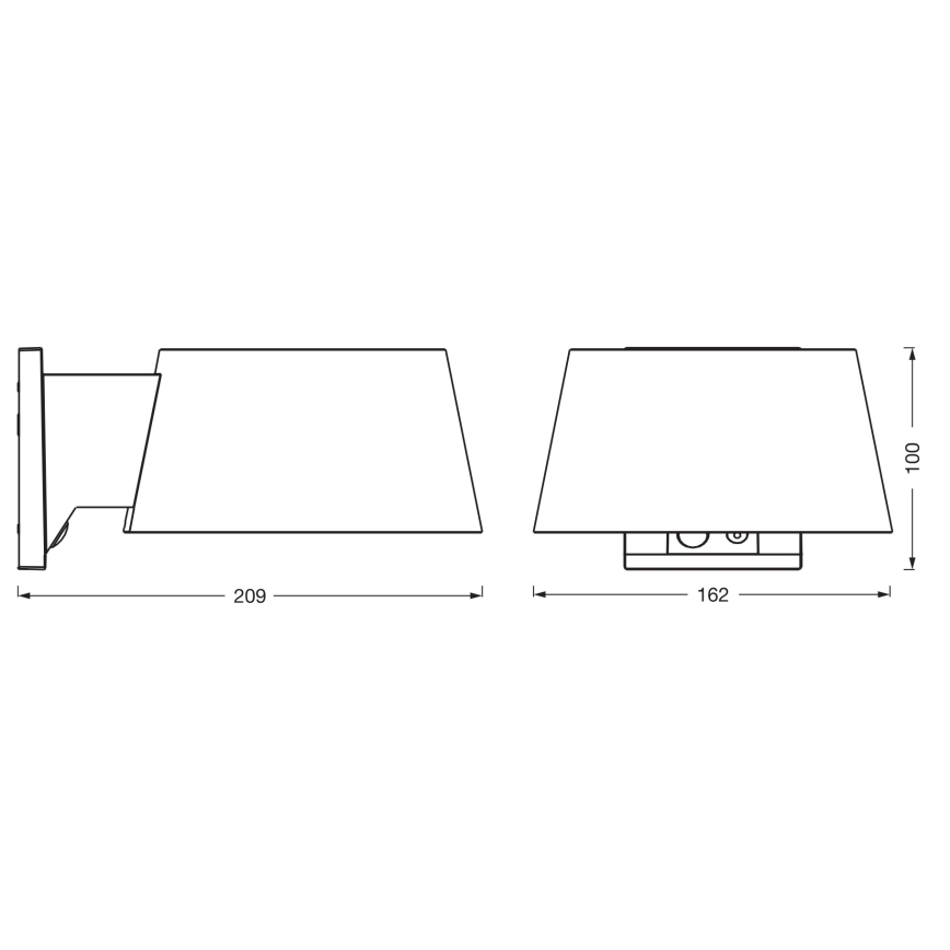 Osram - Aplique solar de pared LED con sensor ENDURA STYLE LED/10,1W/4,2V 2000 mAh IP54 antracita