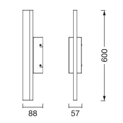 Osram - Iluminación LED regulable para espejo ORBIS MIRROR LED/10W/230V 3000/4000K 60 cm IP44
