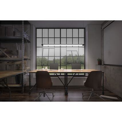 Osram - Lámpara colgante LED regulable suspendida por cable OFFICE LINE LED/40W/230V 4000K 120 cm negra