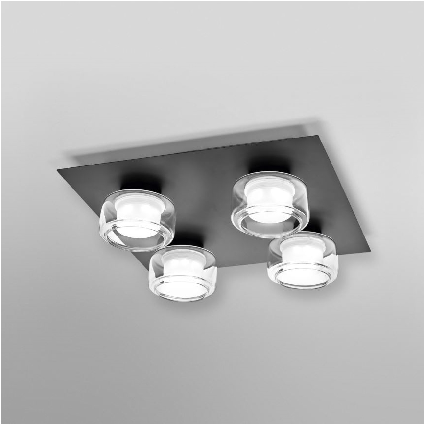 Osram - Lámpara LED de techo para baño ORBIS FLAME 4xLED/5,5W/230V 3000/4000K IP44 negro