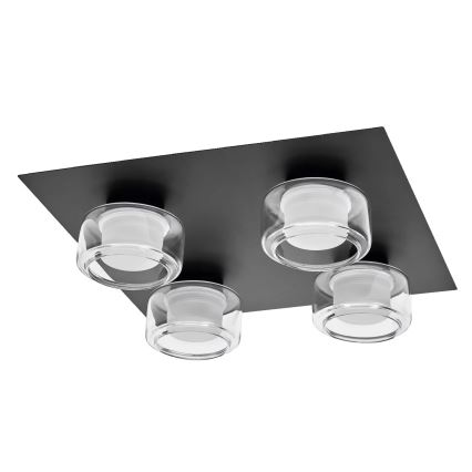 Osram - Lámpara LED de techo para baño ORBIS FLAME 4xLED/5,5W/230V 3000/4000K IP44 negro