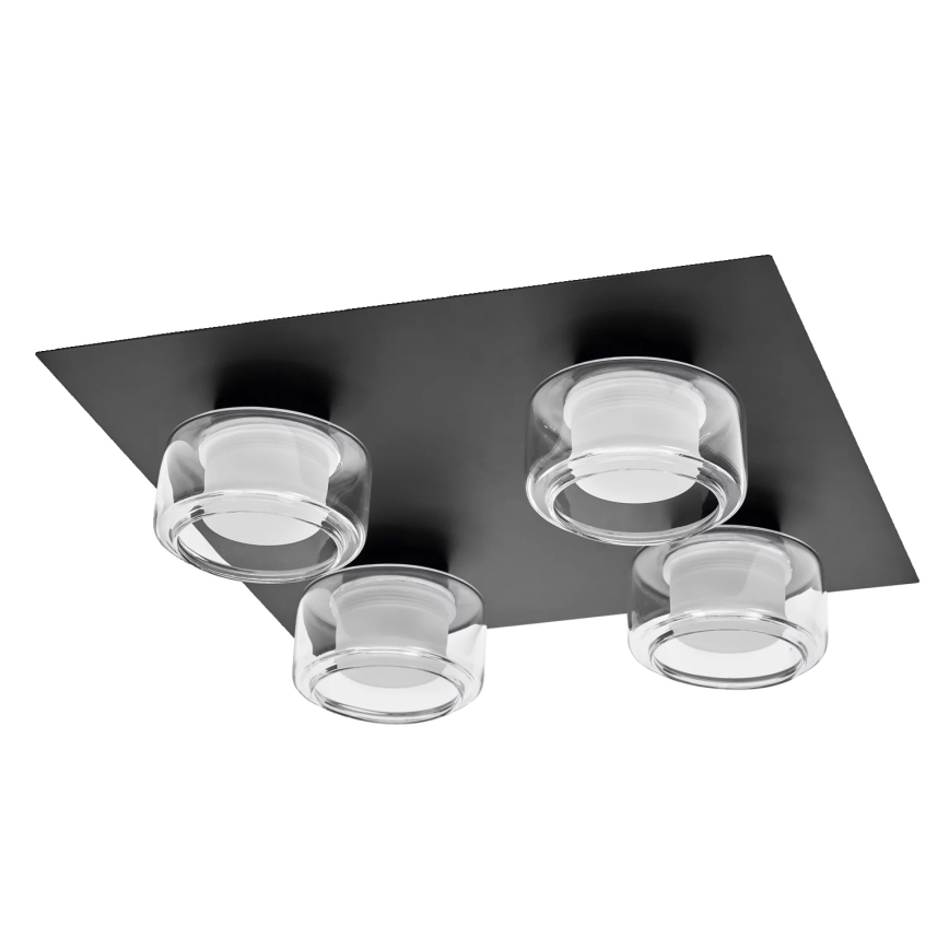 Osram - Lámpara LED de techo para baño ORBIS FLAME 4xLED/5,5W/230V 3000/4000K IP44 negro