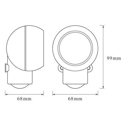 Osram - Luz LED orientativa para exterior con detector de movimiento y sensor crepuscular SPYLUX LED/0,3W/4,5V IP43 blanco