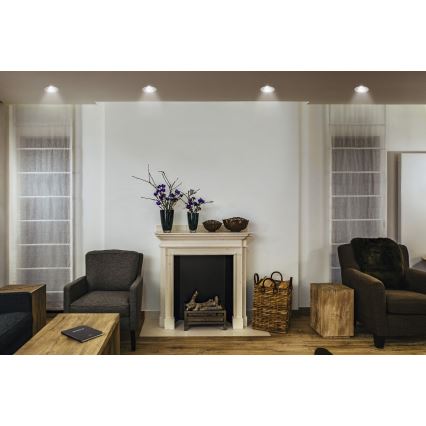 Osram - Luminaria empotrada LED SPOT TWIST LED/10 W/230 V 4000 K diámetro 9,3 cm blanco/plateado