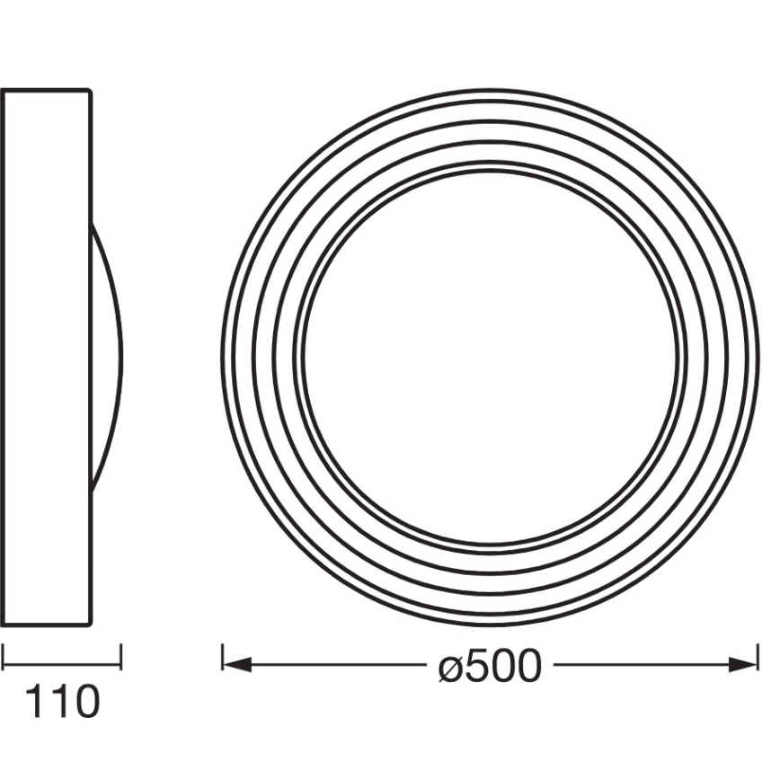 Osram - Luminaria de techo LED regulable ORBIS CONCRETE LED/24,5W/230V Ø 50 cm marrón/hormigón