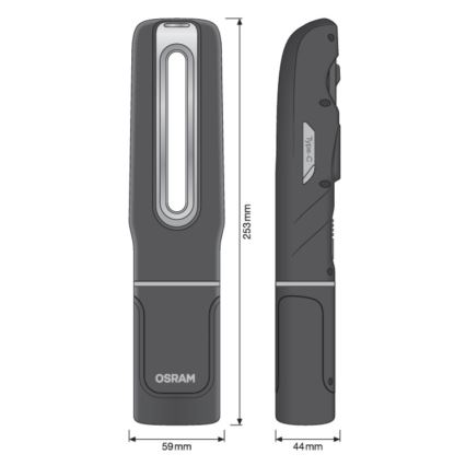 Osram - Linterna recargable LED regulable LEDINSPECT MAX500 LED/16W/3,7V IP65