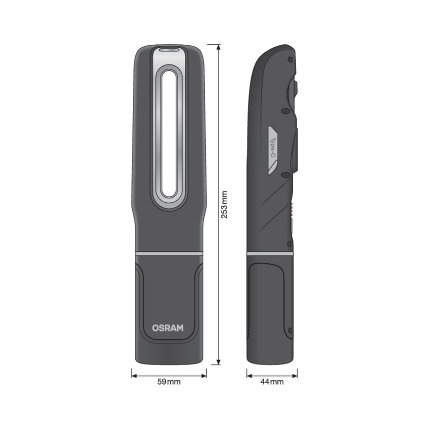 Osram - Linterna recargable LED regulable LEDINSPECT MAX500 LED/16W/3,7V IP65