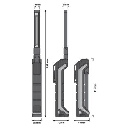 Osram - LED Linterna recargable regulable LEDINSPECT POCKET200 LED/2W/3,7V IP54