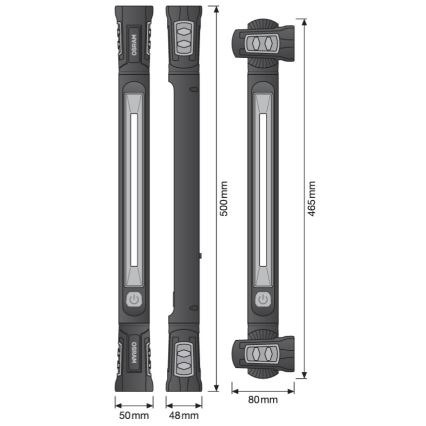 Osram - Linterna recargable LED regulable LEDINSPECT UTILITY1000 LED/19W/7,4V
