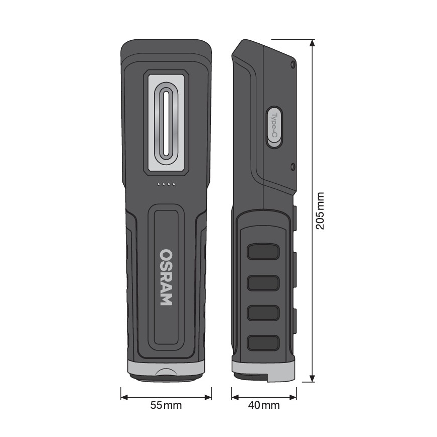 Osram - Linterna recargable LED regulable LEDINSPECT WIRE-FREE PRO 600 LED/5W/3,7V IP54