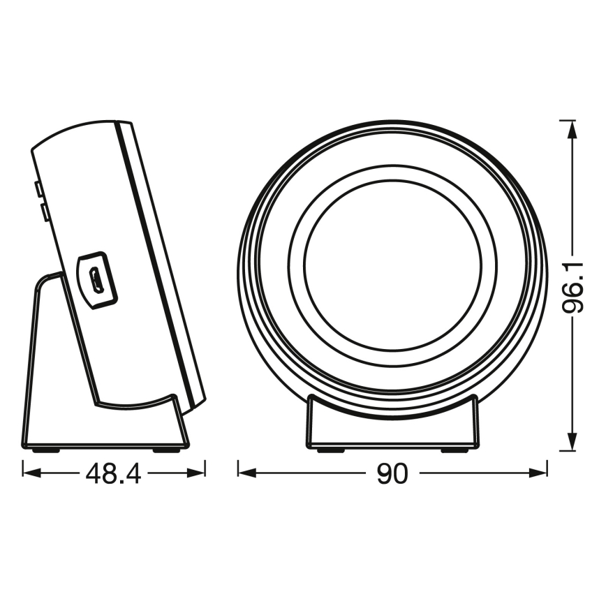 Osram - Reloj digital LED con retroiluminación NIGHTLUX LED/0,3W/5V 1000mAh 3000/4000/6500K blanco