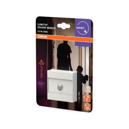 Osram - Lámpara orientadora LED RGB para enchufe con sensor LUNETTA LED/0,3W/230V