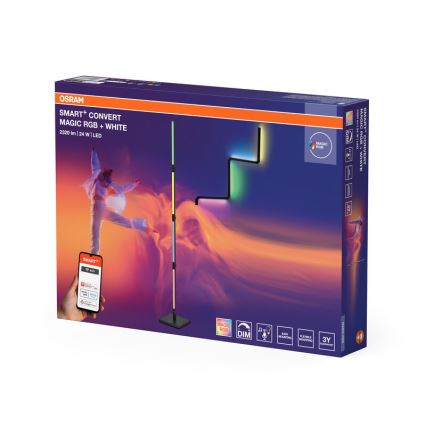 Osram - Lámpara de pie LED RGBW regulable 2 en 1 SMART+ MAGIC LED/24W/230V Wi-Fi