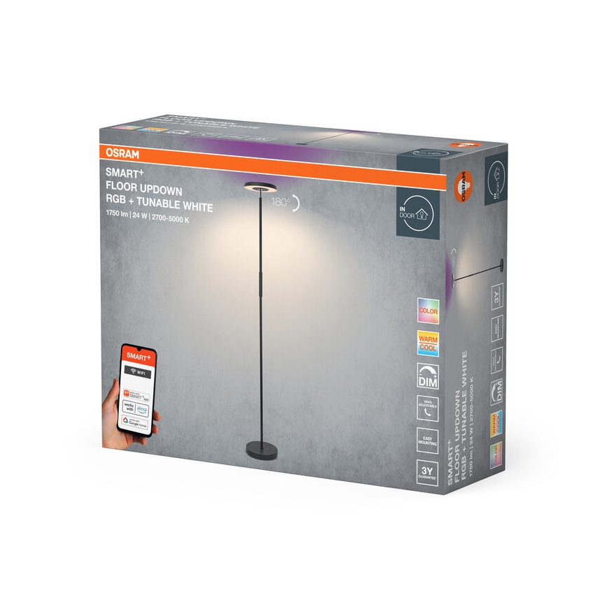 Osram - Lámpara de pie LED RGBW regulable SMART+ FLOOR LED/24W/230V 2700-5000K Wi-Fi