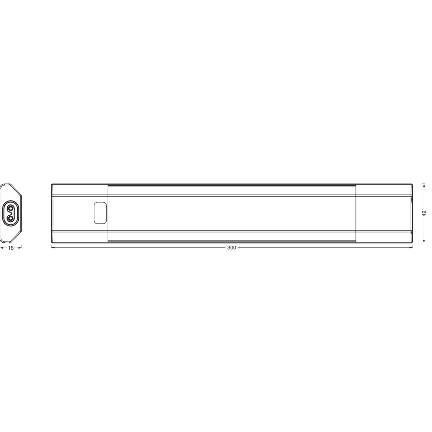 Osram - Luminaria LED RGBW regulable para instalación bajo mueble con sensor de movimiento LINEAR EDGE LED/4W/230V 30 cm blanco + mando a distancia
