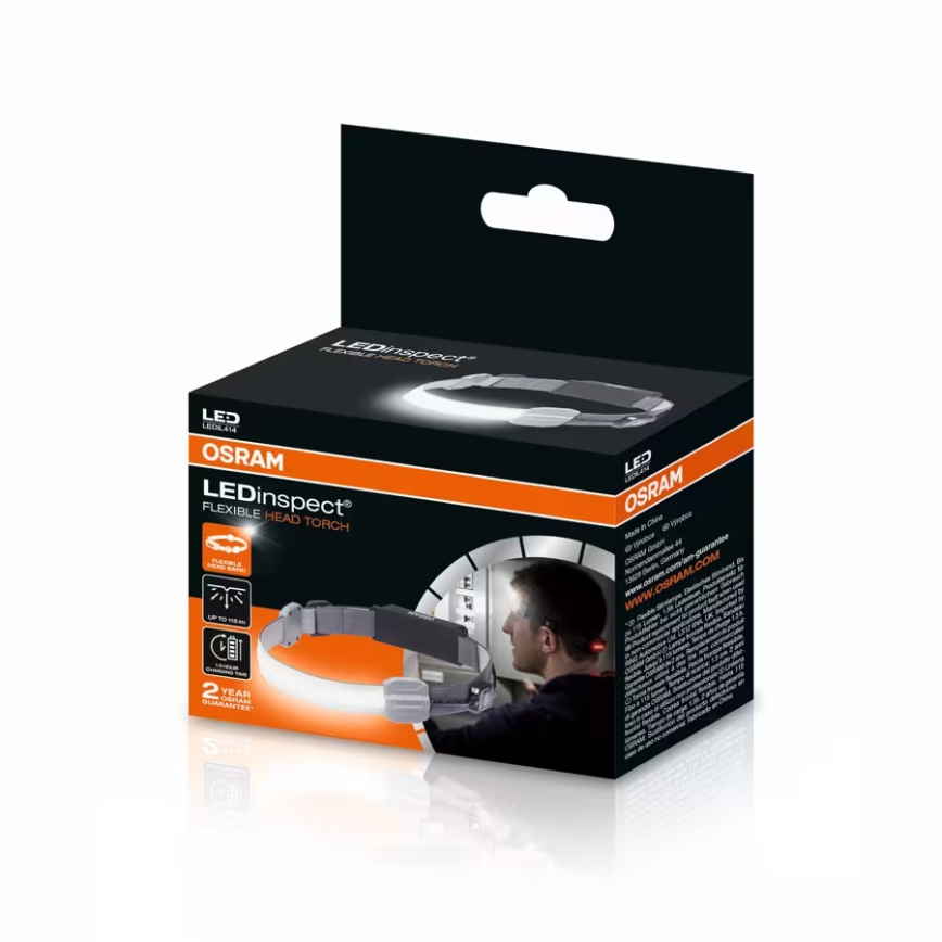 Osram - Linterna frontal LED recargable regulable LEDINSPECT LED/3W/3,7V IP42 1000 mAh