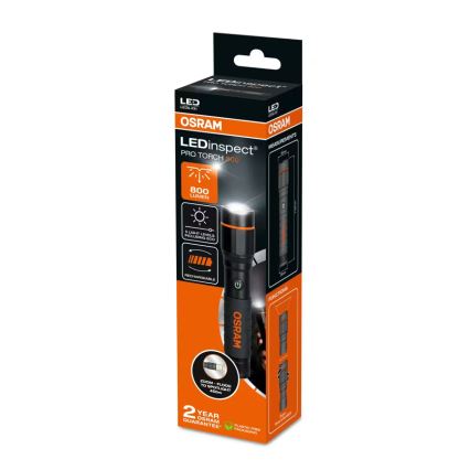 Osram - Linterna LED recargable regulable LEDINSPECT PRO TORCH 800 LED/8W/3,7V 2200 mAh IP44