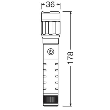 Osram - Linterna LED recargable regulable LEDINSPECT PRO TORCH 800 LED/8W/3,7V 2200 mAh IP44