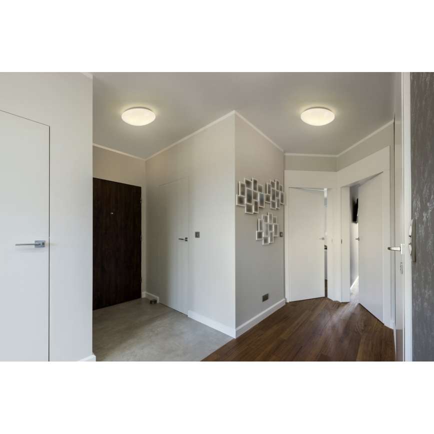 Osram - Luminaria de techo CEILING ESSENTIAL 2xE27/25W/230V Ø 35 cm blanco