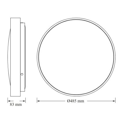 Osram - Luminaria de techo CEILING LUXO LED/36W/230V, diámetro 49 cm, acabado plateado