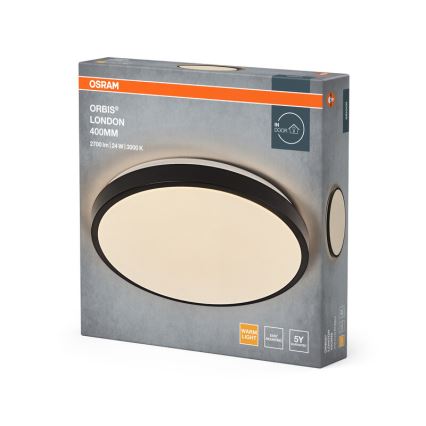 Osram - Luminaria de techo LED ORBIS LONDON LED/24W/230V, Ø 39,5 cm, negra