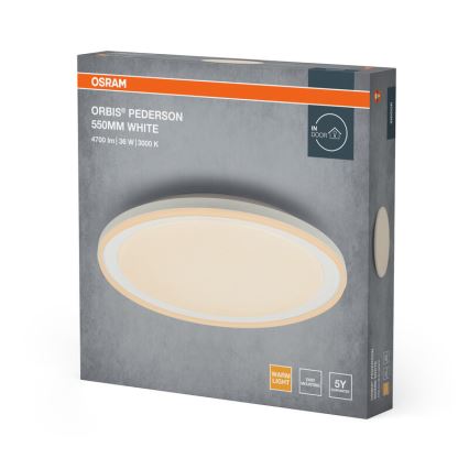 Osram - Luminaria de techo LED ORBIS PEDERSON LED/36W/230V, diámetro 55 cm, blanca