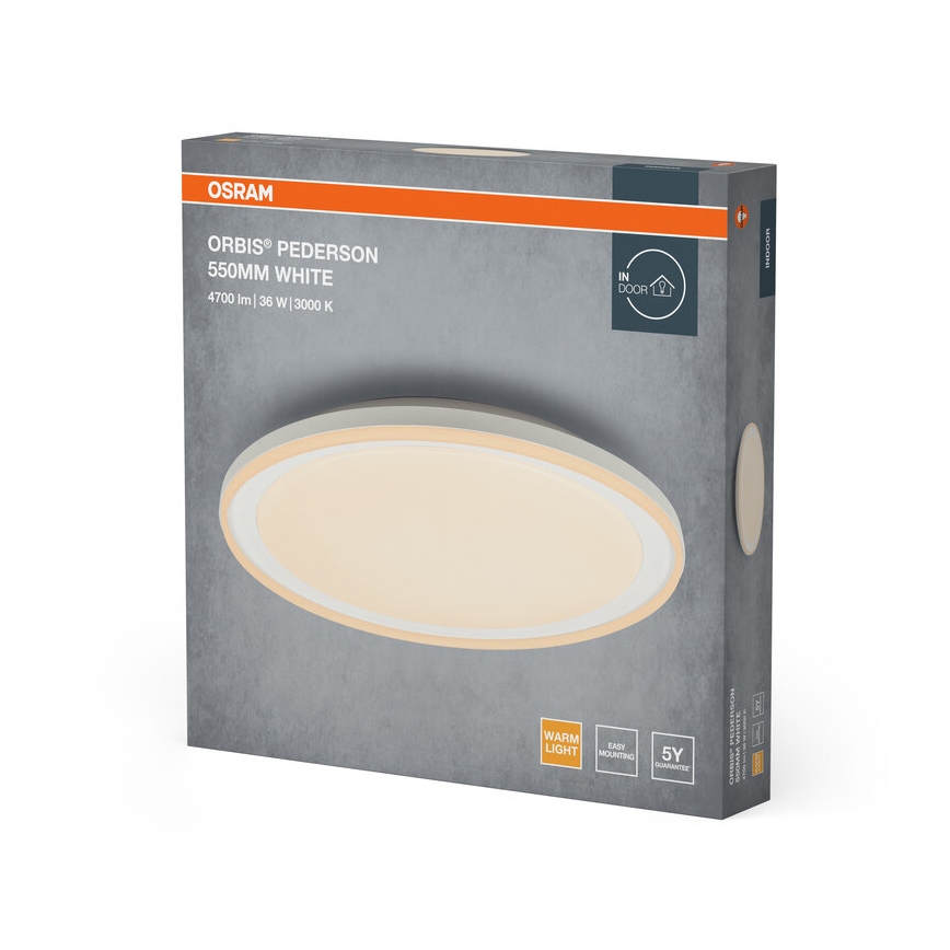 Osram - Luminaria de techo LED ORBIS PEDERSON LED/36W/230V, diámetro 55 cm, blanca
