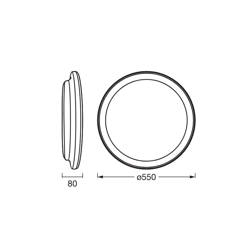Osram - Luminaria de techo LED ORBIS PEDERSON LED/36W/230V, diámetro 55 cm, blanca