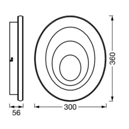 Osram - Luminaria de techo LED ORBIS SPIRAL LED/27W/230V
