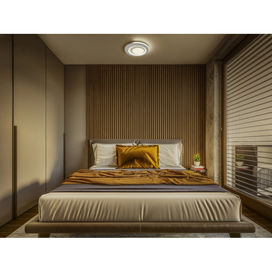 Osram - Luminaria de techo LED ORBIS SPIRAL LED/27W/230V, Ø 40 cm, blanca