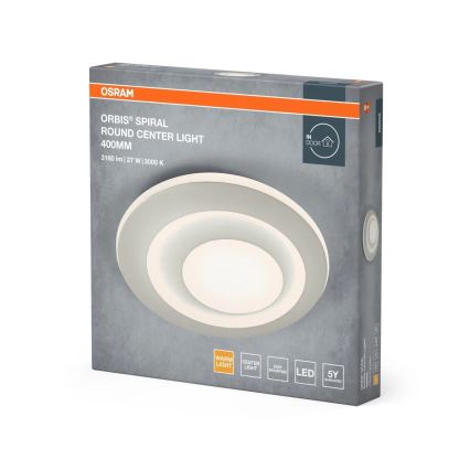 Osram - Luminaria de techo LED ORBIS SPIRAL LED/27W/230V, Ø 40 cm, blanca