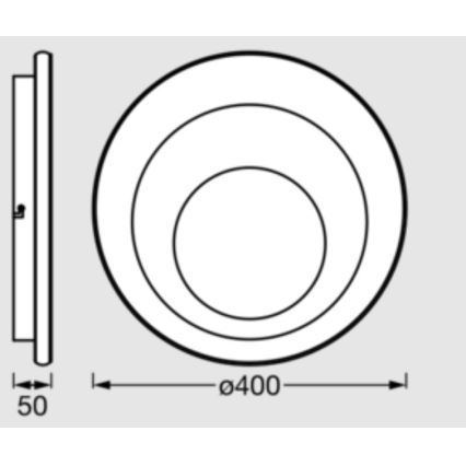 Osram - Luminaria de techo LED ORBIS SPIRAL LED/27W/230V, Ø 40 cm, blanca