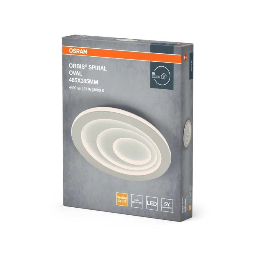 Osram - Luminaria de techo LED ORBIS SPIRAL LED/37W/230V blanca
