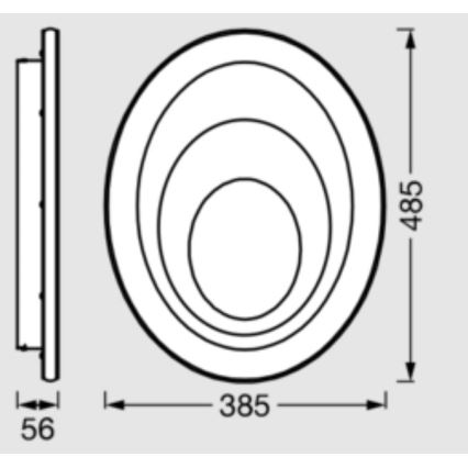 Osram - Luminaria de techo LED ORBIS SPIRAL LED/37W/230V blanca