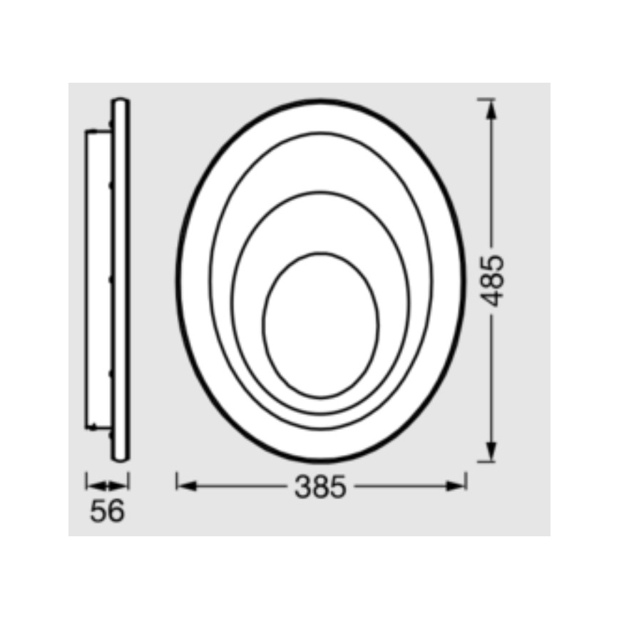 Osram - Luminaria de techo LED ORBIS SPIRAL LED/37W/230V blanca