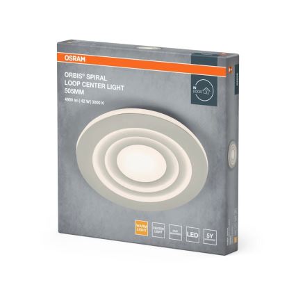 Osram - Luminaria de techo LED ORBIS SPIRAL LED/42W/230V, diámetro 50,5 cm, blanca