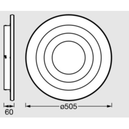 Osram - Luminaria de techo LED ORBIS SPIRAL LED/42W/230V, diámetro 50,5 cm, blanca