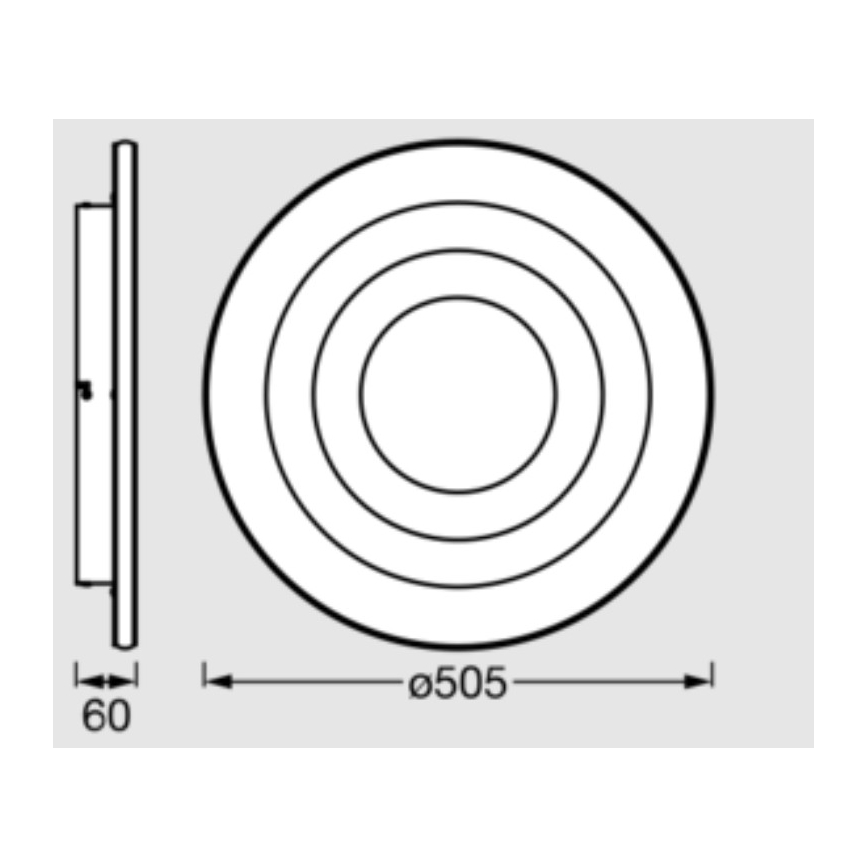 Osram - Luminaria de techo LED ORBIS SPIRAL LED/42W/230V, diámetro 50,5 cm, blanca