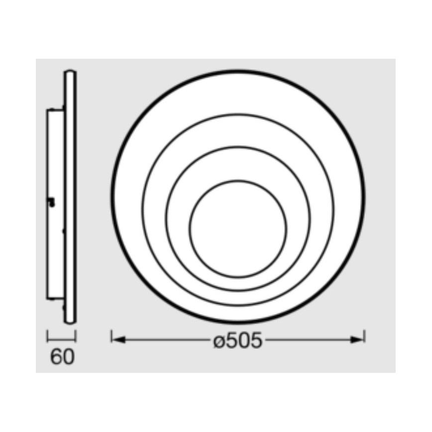Osram - Luminaria de techo LED ORBIS SPIRAL LED/42W/230V, Ø 50,5 cm, blanca