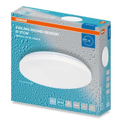 Osram - Plafón LED para baño con sensor crepuscular, modelo Circular LED/24W/230V 6500K Ø 37 cm IP44 blanco