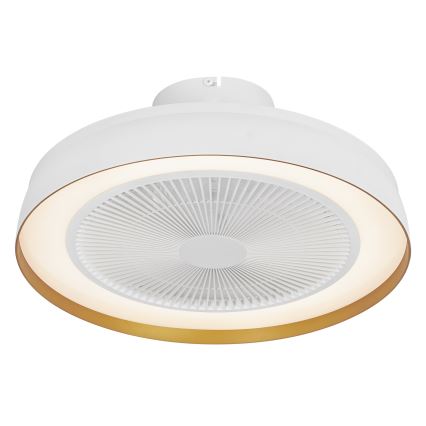 Osram - Lámpara de techo regulable LED con ventilador CEILING FAN LED/49W/230V 2700-6500K blanco/dorado + mando a distancia