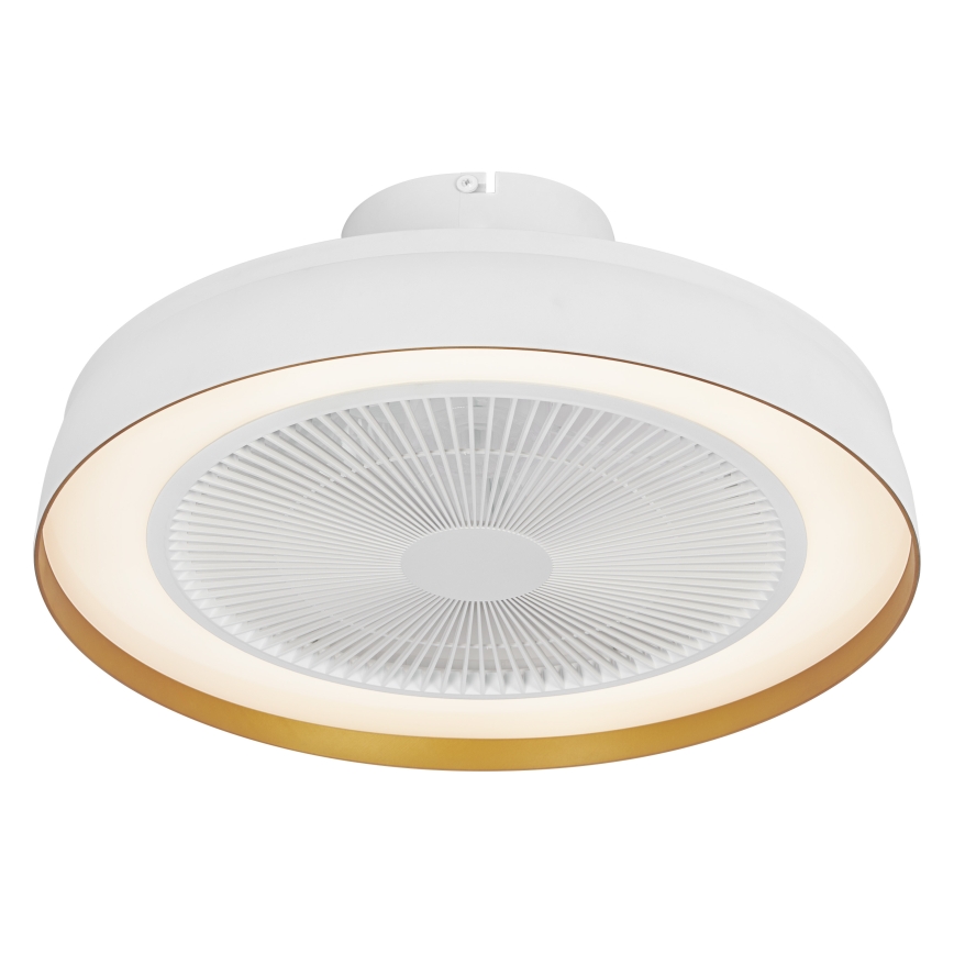 Osram - Lámpara de techo regulable LED con ventilador CEILING FAN LED/49W/230V 2700-6500K blanco/dorado + mando a distancia