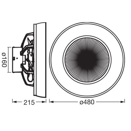 Osram - Lámpara de techo regulable LED con ventilador CEILING FAN LED/49W/230V 2700-6500K blanco/dorado + mando a distancia