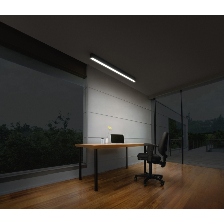 Osram - Luminaria de techo LED regulable OFFICE LINE LED/11/20/30W/230V 4000K 112,6 cm negra