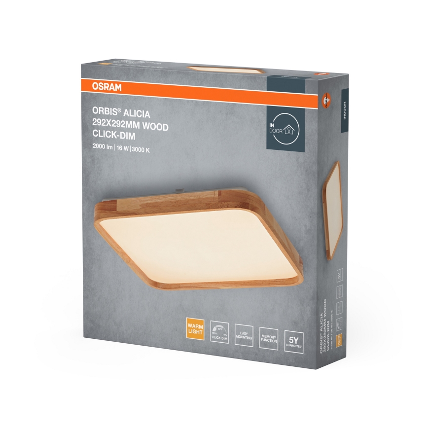 Osram - Luminaria LED de techo regulable ORBIS ALICIA LED/16W/230V 29,2x29,2 cm beige