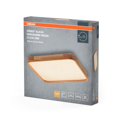 Osram - Luminaria de techo LED regulable ORBIS ALICIA LED/24W/230V 39,5x39,5 cm beige